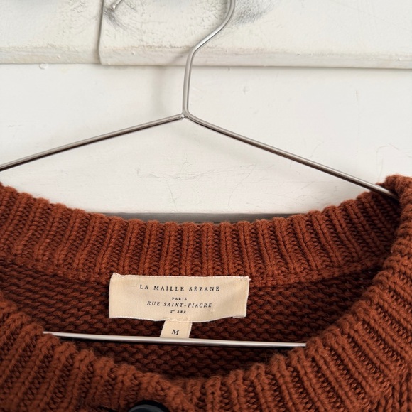 Sezane Titouan Cardigan - Chocolate - Picture 4 of 8